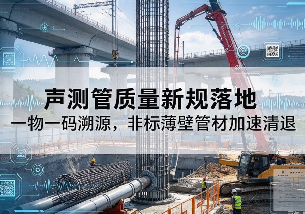运河声测管质量新规落地，一物一码溯源，非标薄壁管材加速清退