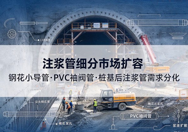 运河注浆管细分市场扩容，隧道钢花小导管、PVC 袖阀管、桩基后注浆管需求分化
